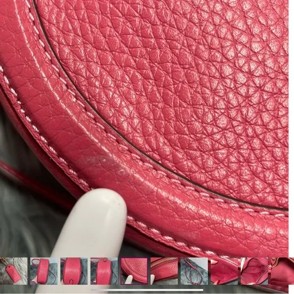 Coach Pink Leather Crossbody Bag with Embossed Design - Picture 7 of 14